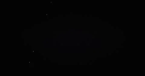 Satellite train light trails crossing dark night sky, time lapse long exposure Stock Footage 341345871