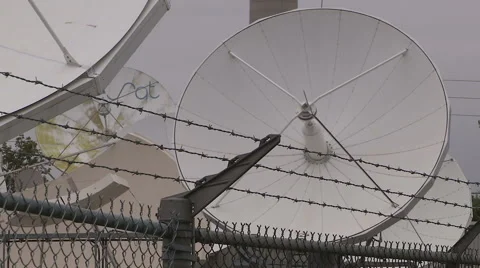 Satellite TV dish from the old days Stock Footage 41829160