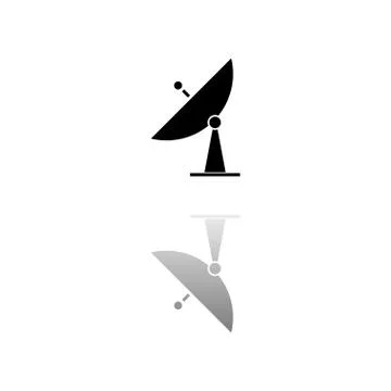 Satellite TV icon flat Stock Illustration