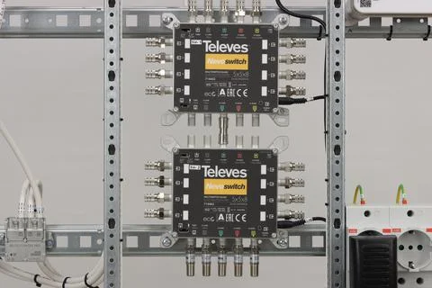 Satellite TV for installation. Stock Photos