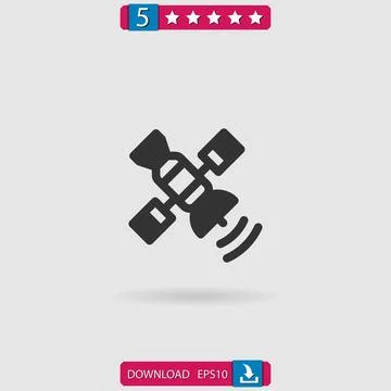 Satellite vector icon Stock Illustration