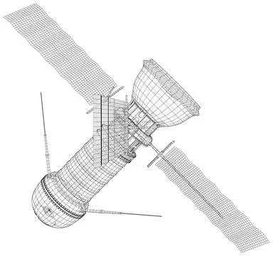 Satellite vector illustration isolated on white background Illustrazione stock