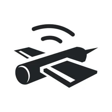 Satellite vector logo Stock Illustration