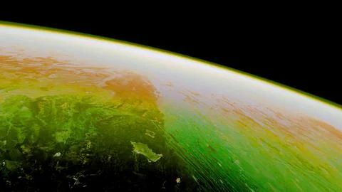 Satellite view of an alien planet Stock Illustration