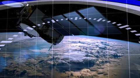 Satellite view. Background for Headline of media Stock Footage 61873036