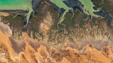 Satellite view of Gulf of California. Elements of this video furnished by NASA. Stock Footage 233337394