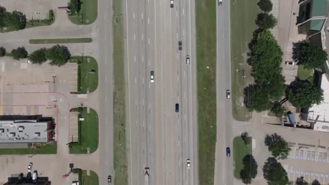 Satellite View of Interstate Highway on a Sunny Day Stock Footage 301143676