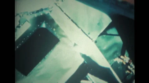 Satellite view of spacecraft Stock Footage