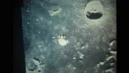 Satellite View Of The Surface Of The Moon And A Spacecraft Stock Footage