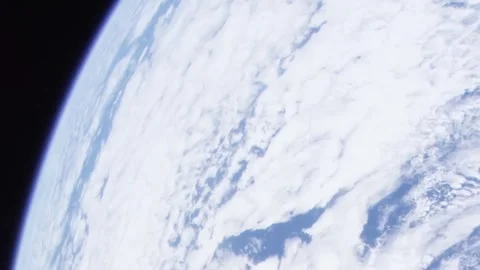 Satellite View of White Cloud Formations over Blue Ocean Stock Footage 329970848