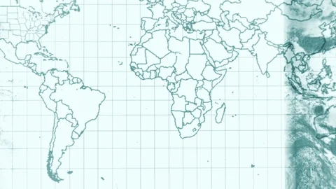 Satellite world weather map radar pulsating flashing forecast 動画素材 105056665