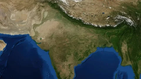 Satellite Zoom Animation From World Map To Patna Bihar India Stock-Footage 327438113