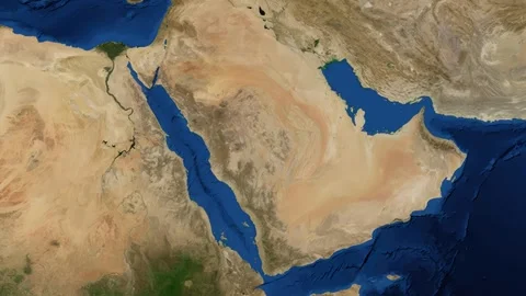 Satellite Zoom Animation From World Map To Riyadh Saudi Arabia Video stock 327846020