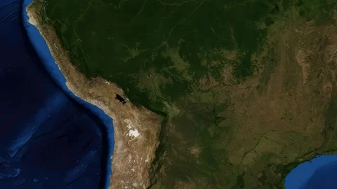 Satellite Zoom Animation From World Map To La Paz Bolivia Stock Footage 329457293
