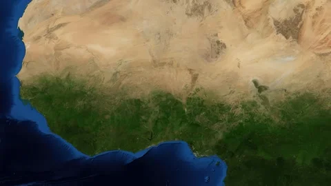 Satellite Zoom Animation From World Map To Niamey Niger City Location Stock Footage 329595666