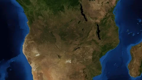 Satellite Zoom Animation From World Map To Lusaka Zambia City Location Stock Footage 331191271