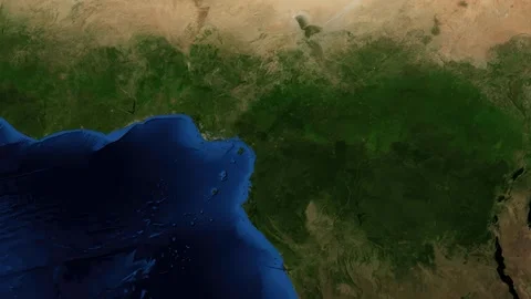Satellite Zoom Animation From World Map To Yaounde Cameroon With Pin Stock Footage 331278870