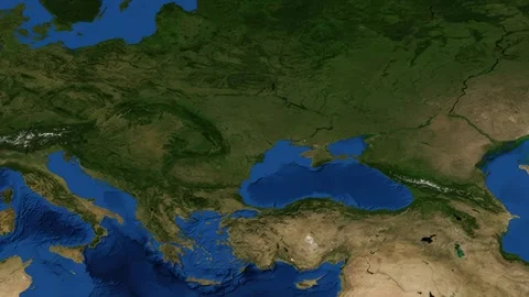 Satellite Zoom Animation From World Map To Cherkasy Ukraine Location Stock Footage 331345350