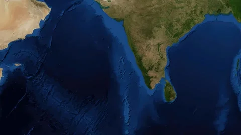 Satellite Zoom Animation From World Map To Bangalore Karnataka India Stock Footage 340181544