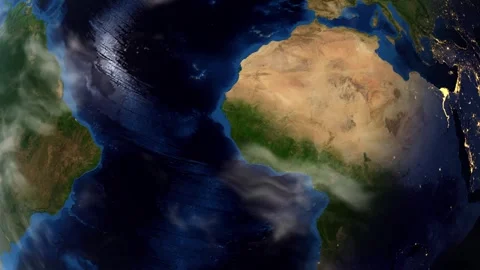 Satellite Zoom From Outer Space to Cotonou Benin Stock Footage 346668858