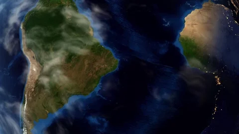 Satellite Zoom From Outer Space to Montevideo Uruguay Stock Footage 346739638