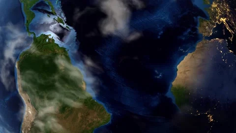 Satellite Zoom From Outer Space to Port-au-Prince Haiti Stock Footage 346806556