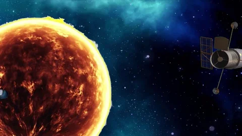 Satellites and astronauts Stock Footage 86236498