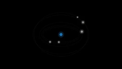 Satellites orbiting on black background overlay 4K Vídeo Stock 336624991