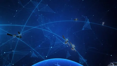 Satellites orbiting the Earth Stock Footage 316016738