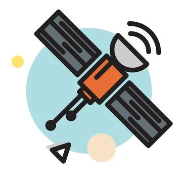 Satelllite Communication Icon Stock Illustration