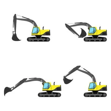 Сaterpillar excavator Stock Illustration
