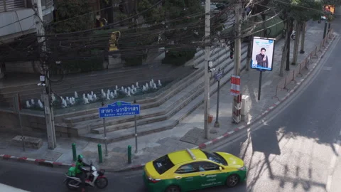 Sathon Narahdiwas Intersection in Bangkok Stock Footage 149645786