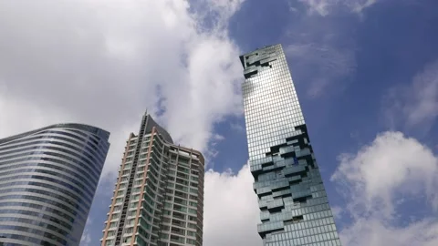 Sathorn Square, Infinity Condominium and King Power Mahanakhon Video stock 155029872