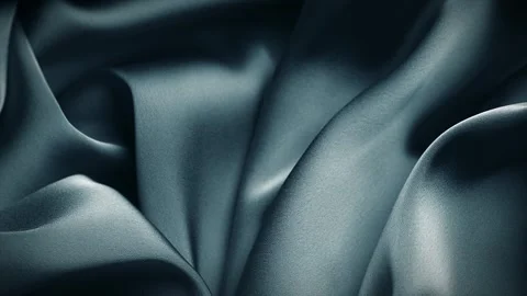 Satin backdrop, Dark blue grey color silk background, texture of beautiful black Video stock 327614978