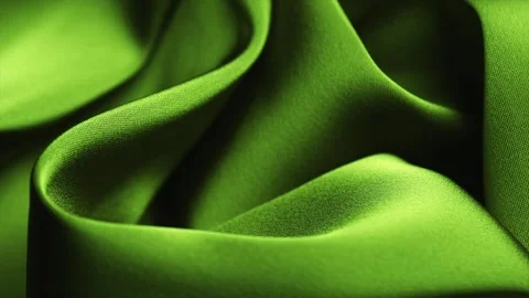 Satin backdrop, Green color silk background, texture of beautiful green satin Stock Footage 336816190