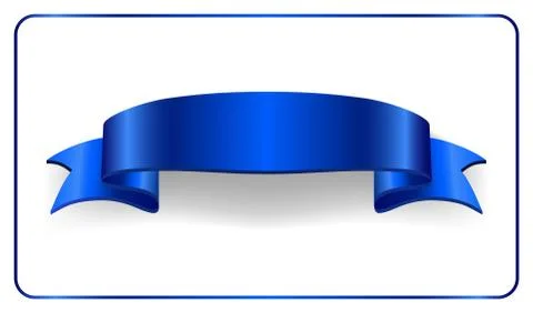 Satin empty ribbon banner Stock Illustration