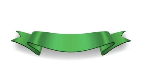 Satin empty ribbon banner Stock Illustration