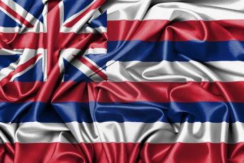 Satin flag, three dimensional render Stock Illustration