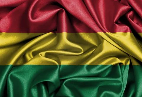 Satin flag, three dimensional render Stock Illustration