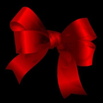 Satin gift bow Illustrazione stock