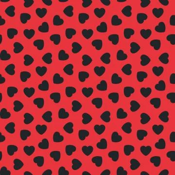 Satin heart print seamless pattern vector Stock Illustration