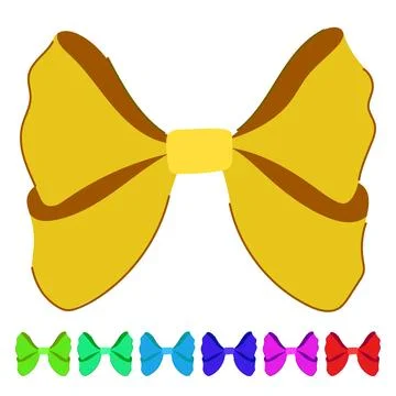Satin red bow vector cartoon graphic Stock Illustration