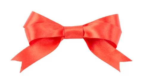 Satin ribbon with a bow Stock Photos