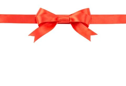 Satin ribbon with a bow Stock Photos