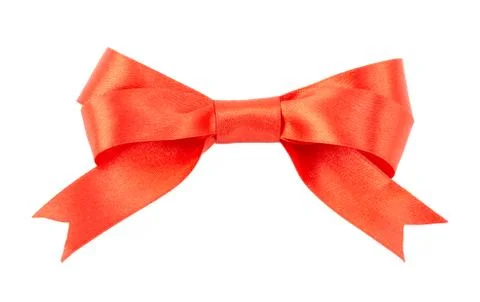 Satin ribbon with a bow Stock Photos