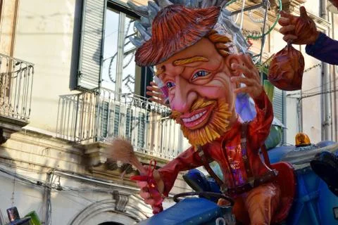 Satirical float Stockfoto's