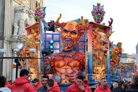 Satirical float Stockfoto's