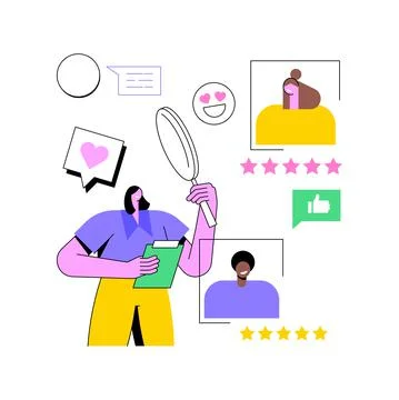 Satisfaction and loyalty abstract concept vector illustration. Stock Illustration