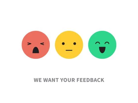 Satisfaction customer concept vector illustration isolated on white Stock Illustration