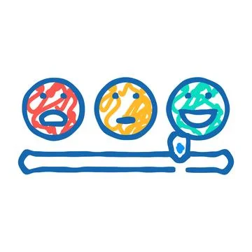 Satisfaction customer testimonial icon doodle illustration Stock Illustration